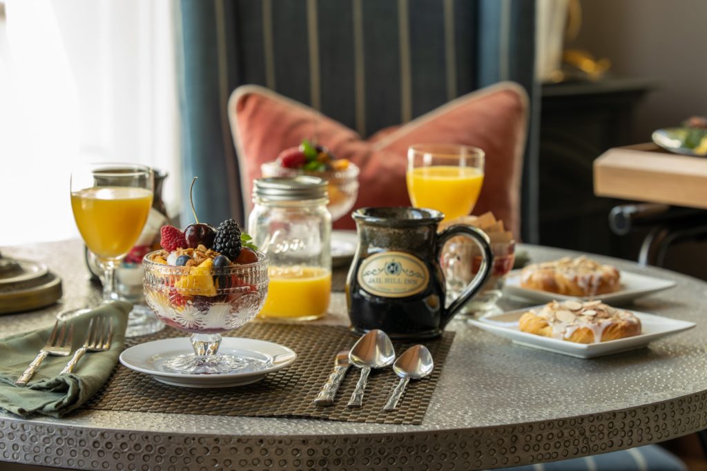 Breakfast in bed is one of the many perks of staying at our Galena Bed and Breakfast, one of the most romantic getaways in Illinois