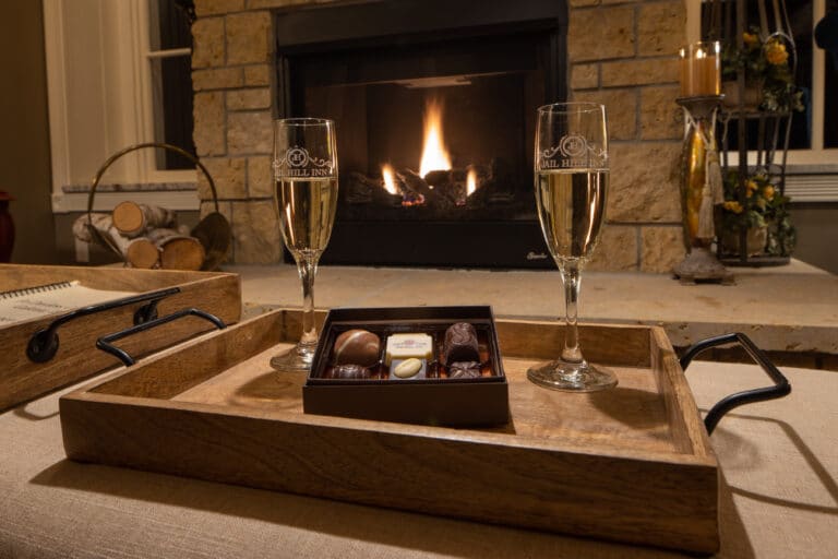 chocolates and bubbly will be waiting for you to help you celebrate special occasions at our Bed and Breakfast in Galena IL